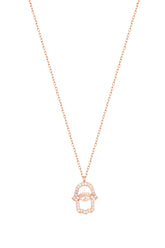 Eye Hamsa Silver Necklace